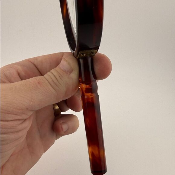 Large faux tortoise shell antique magnifying glass - 1930's - Picture 3 of 5